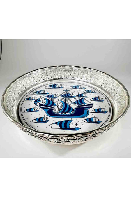 Cini Evi Denizci Gift Galleon Pattern Candy Bowl - MALLTURK