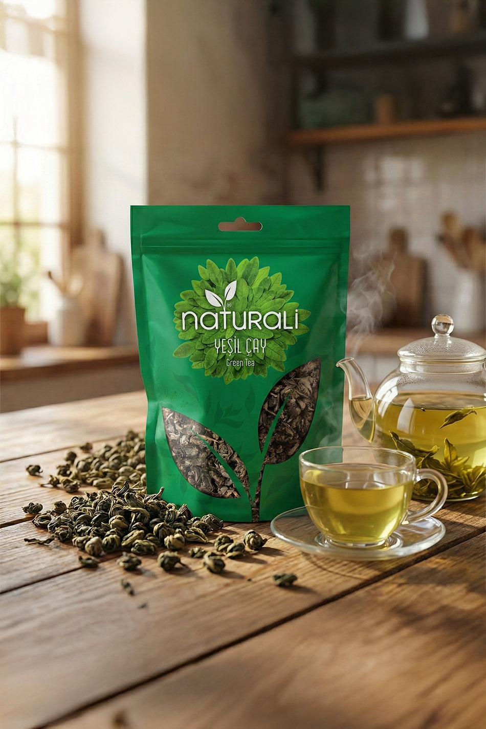 Naturali Grüner Tee 100 g – 2 Packungen