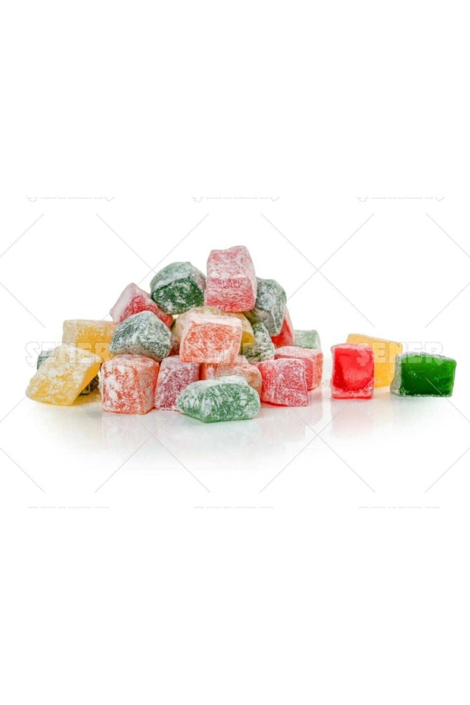 Sener 3 kg Plain Rose Flavored kus Assorted Turkish Delight - MALLTURK