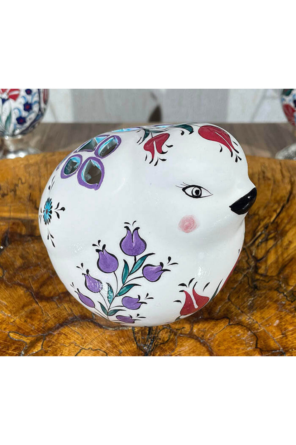 Cini Evi Tulip and Sumbul Patterned Guvercin Candle Holder - MALLTURK