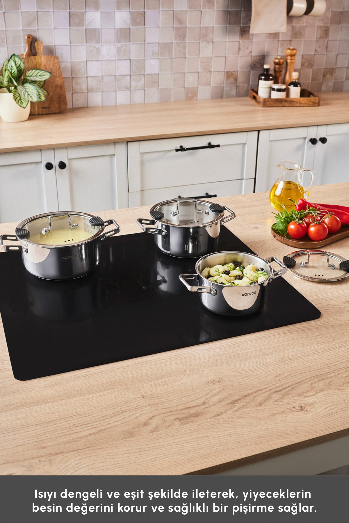 Karaca Powersteel 316+ Alberta Induction Compatible 6 Piece Cookware Set