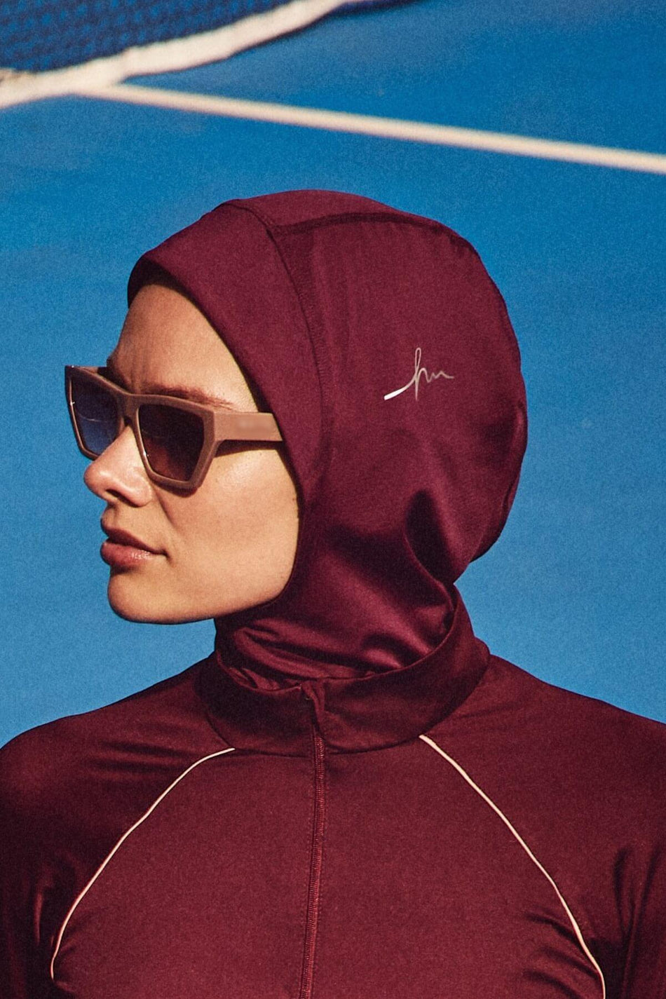 Hasema Active Hijab Sports Training Bonnet Act-27 Purple Color