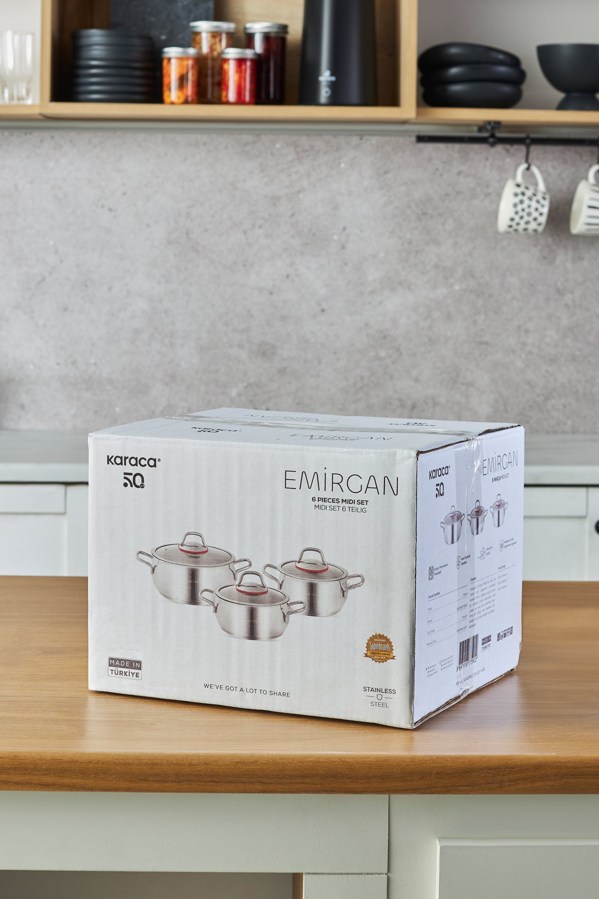 Karaca Emirgan Induction Compatible 6 Piece Midi Set