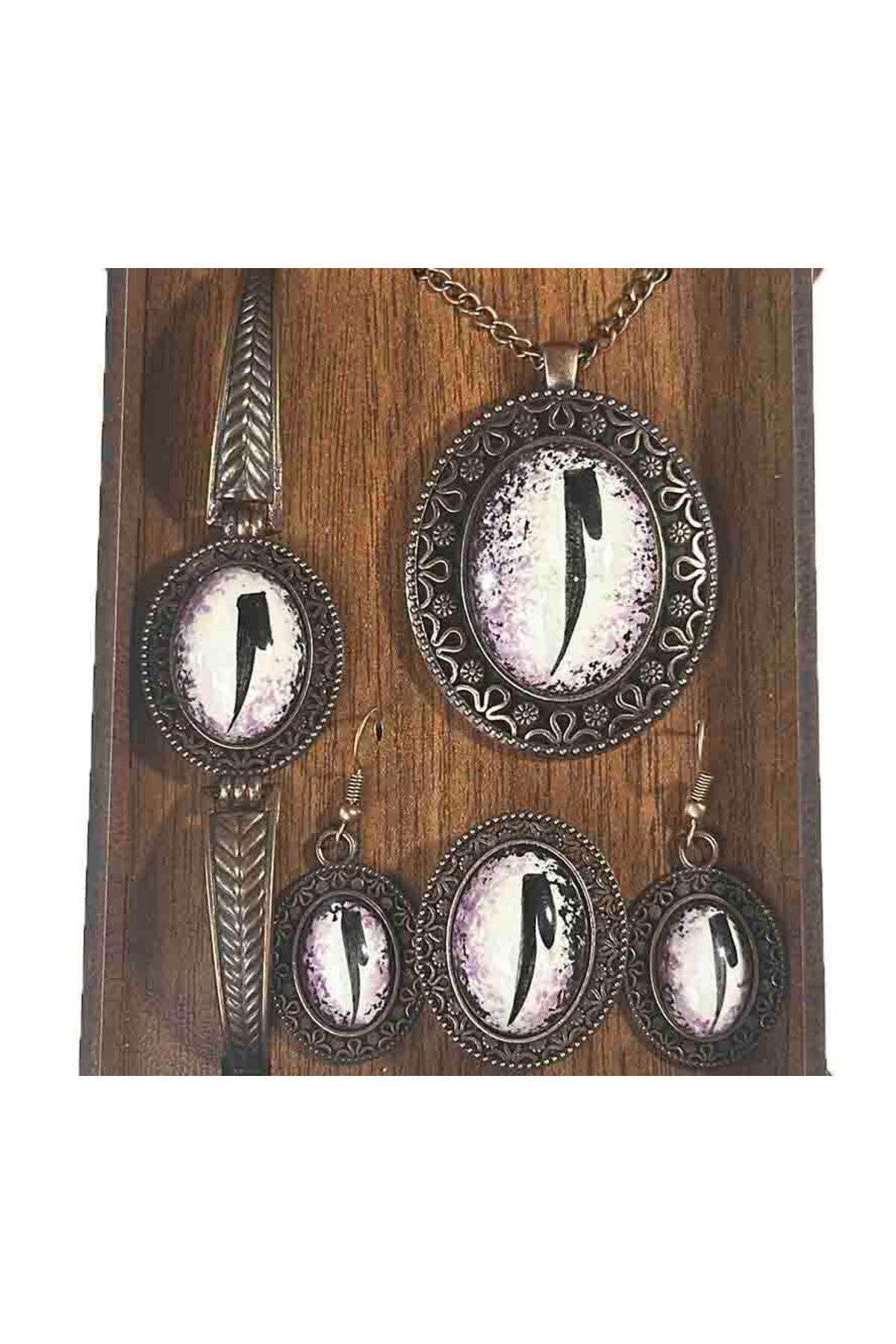 Cini Evi Elif Patterned Iznik Tile Jewelry Set - MALLTURK