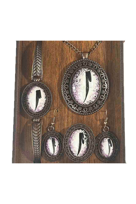 Cini Evi Elif Patterned Iznik Tile Jewelry Set - MALLTURK