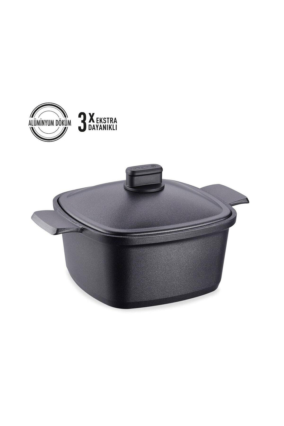 KORKMAZ Casterra Kare Cast Pot 24x24x11,