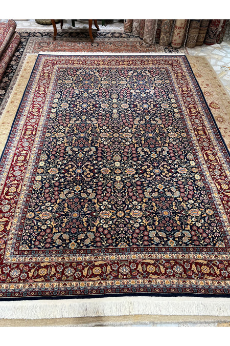 RD RAMAZAN DAG Hand Rug Art Hand-Woven Hereke Rug Imzalidir Seven Mountains Flower Design Premium Quality Natural Dye Size 3x2 - MALLTURK