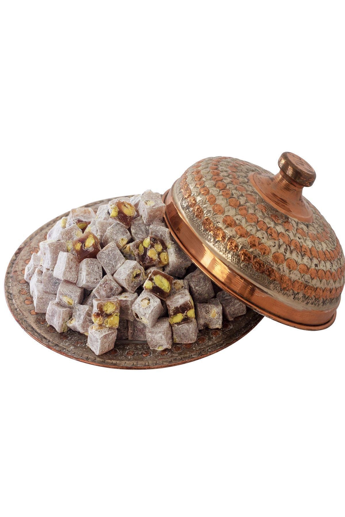 Cerez pazari Double Roasted extra Pistachio Turkish Delight Gift Box metal kutuda 370gr - MALLTURK