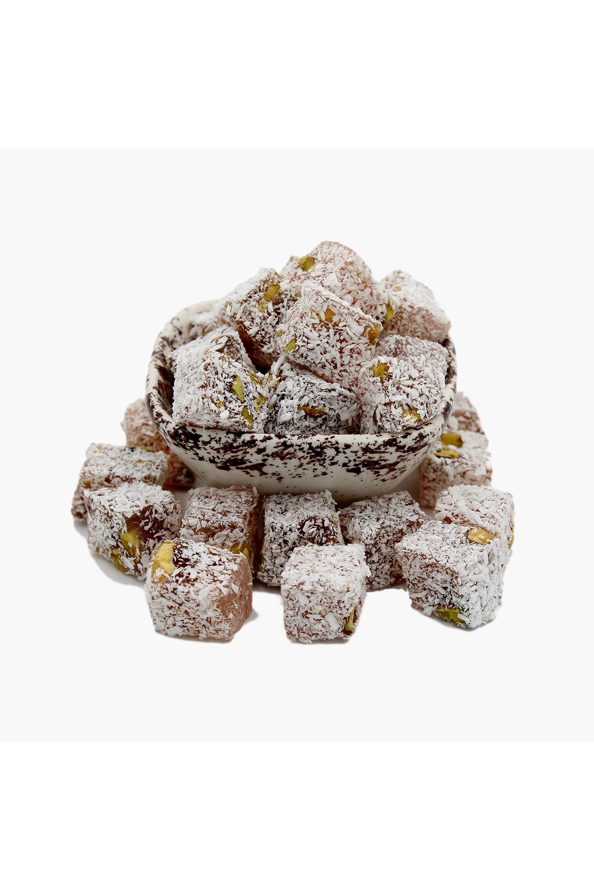 Saido kahve Double Roasted Coconut Mini Turkish Delight Gluten Free tatlandirici icermez dogal lezzet 400 g - MALLTURK