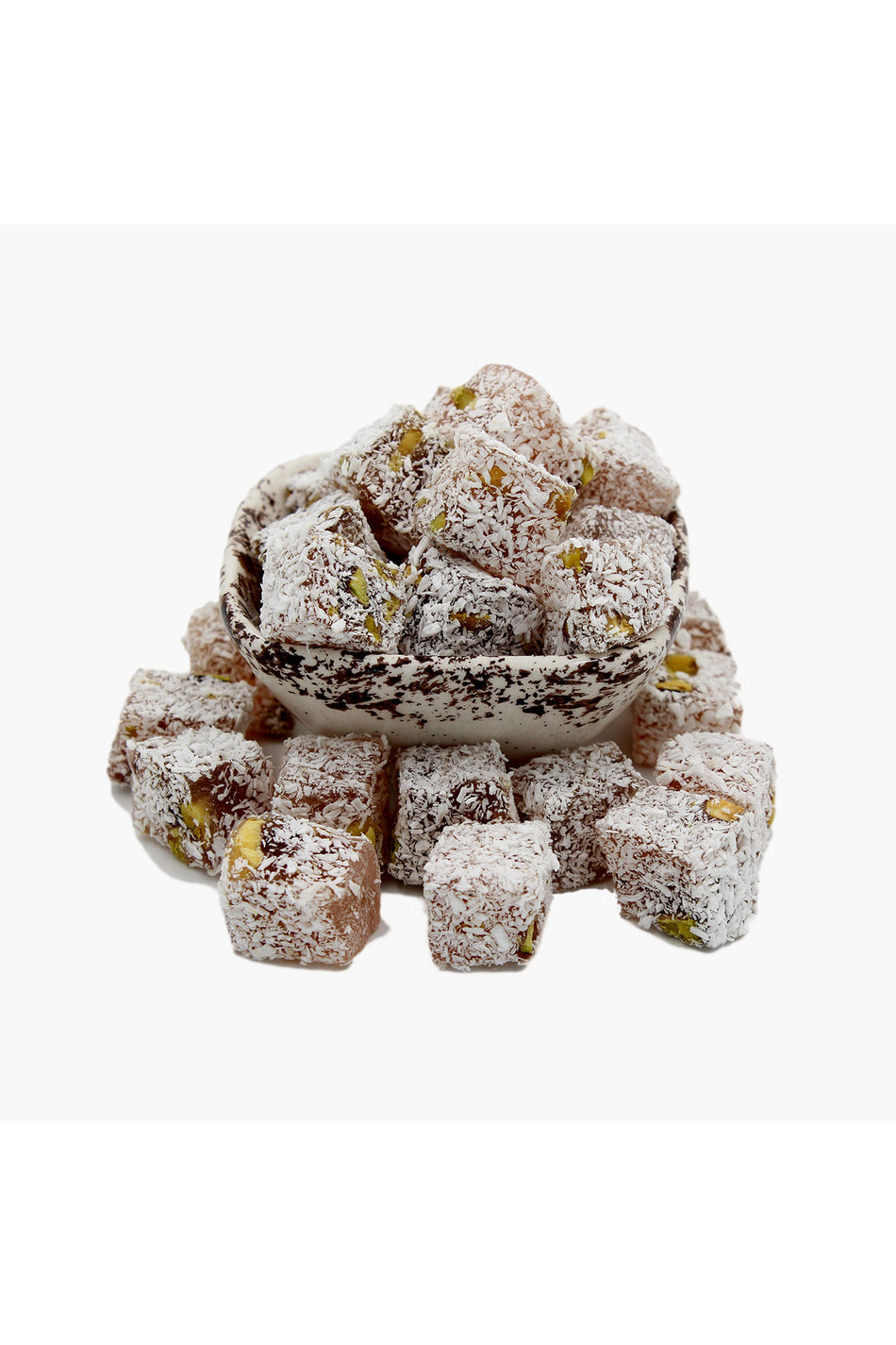 Saido kahve Double Roasted Coconut Mini Turkish Delight Gluten Free tatlandirici icermez dogal lezzet 400 g - MALLTURK