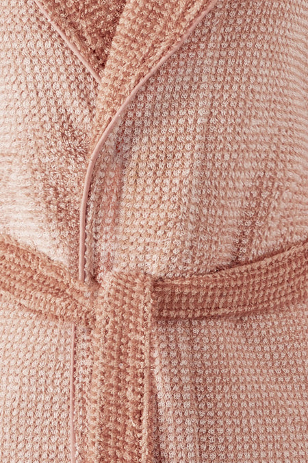 Ozdilek Sadem Organic Plaid Shawl Collar Bathrobe - MALLTURK