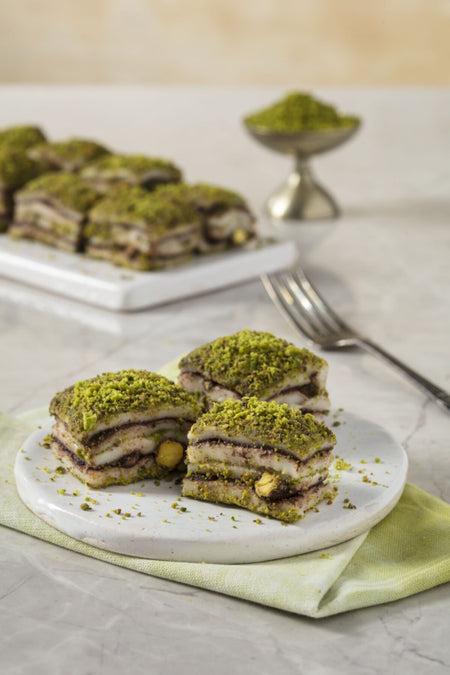 MESHUR safranbolu lokumcusu Pistachio Turkish Delight baklava 1 kg - MALLTURK