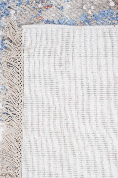 Naar Hali Erase KC 203 Multicolored Modern Handwoven Bamboo Living Room Rug - MALLTURK