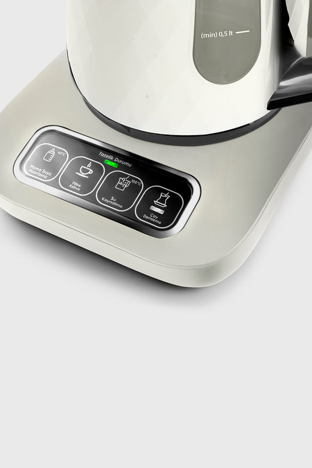 Karaca Tea Lover Robotea Pro Quartz 4 in 1 Talking Tea Maker Creamy - MALLTURK