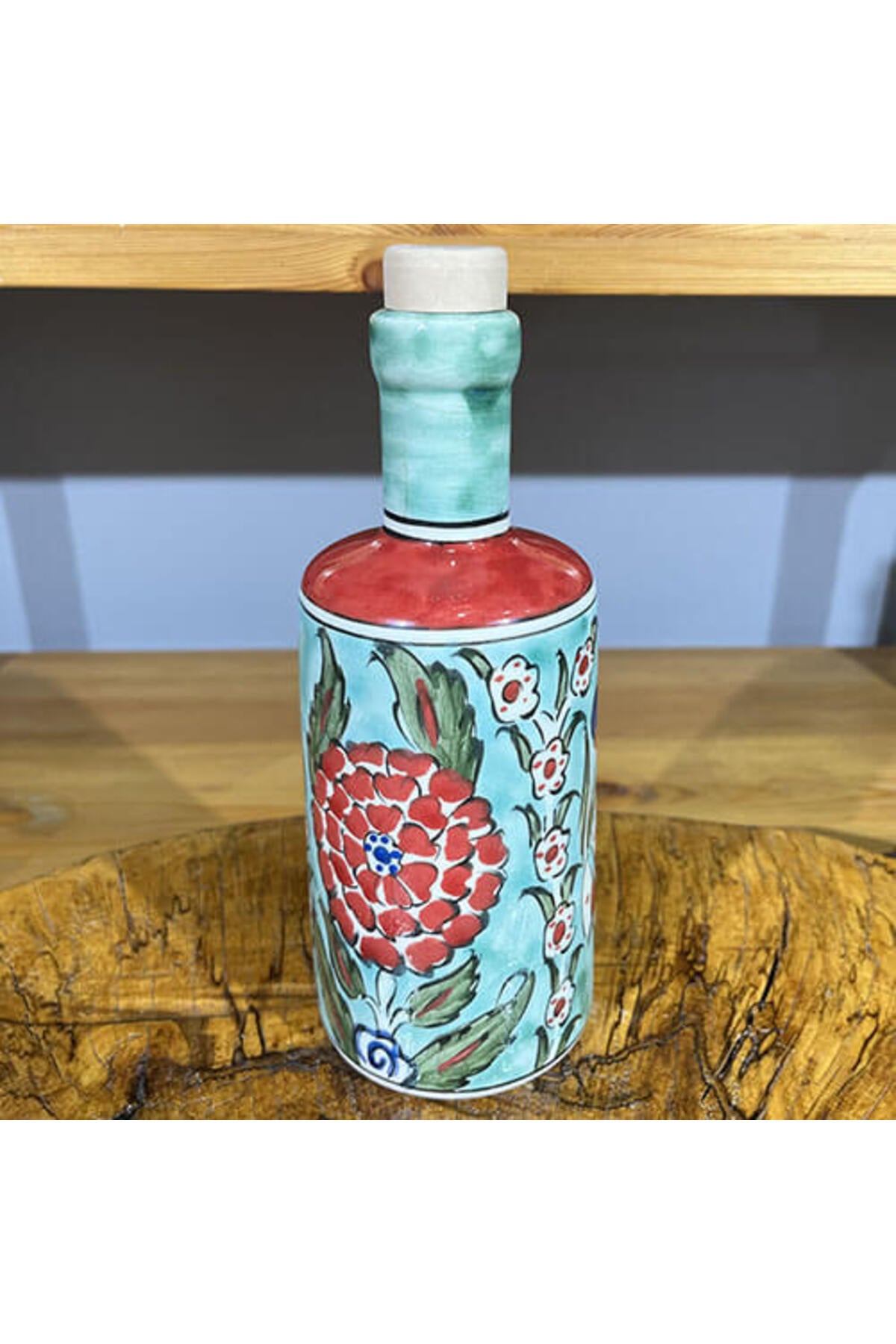 Cini Evi Tulip and Carnation Patterned Tile Oil Dispenser - MALLTURK