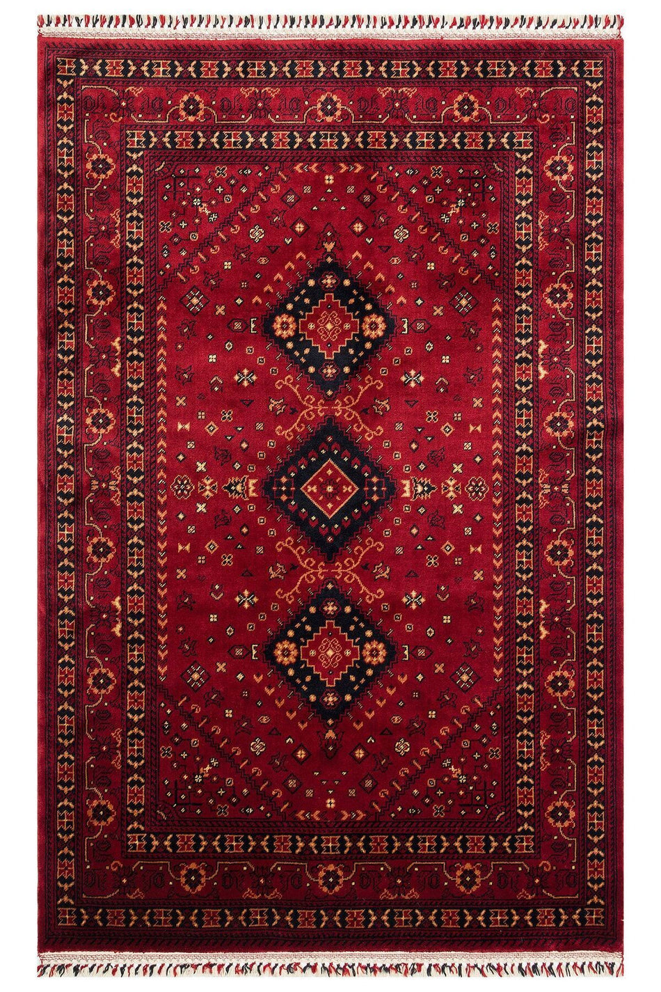 Eko Hali NOSTALGIA 961 Red, a special loom carpet shaped by the intensive hand labor of women from Usak. - MALLTURK