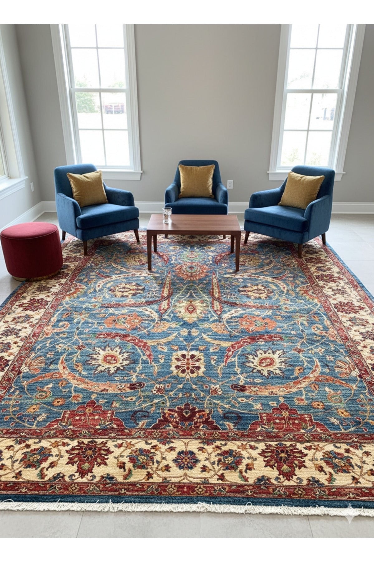 RD RAMAZAN DAG Hand Rug Art Hand-Woven Afgan Rug Agac Classic Design New Design Size 290x245 - MALLTURK