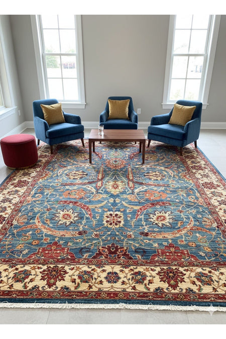 RD RAMAZAN DAG Hand Rug Art Hand-Woven Afgan Rug Agac Classic Design New Design Size 290x245 - MALLTURK