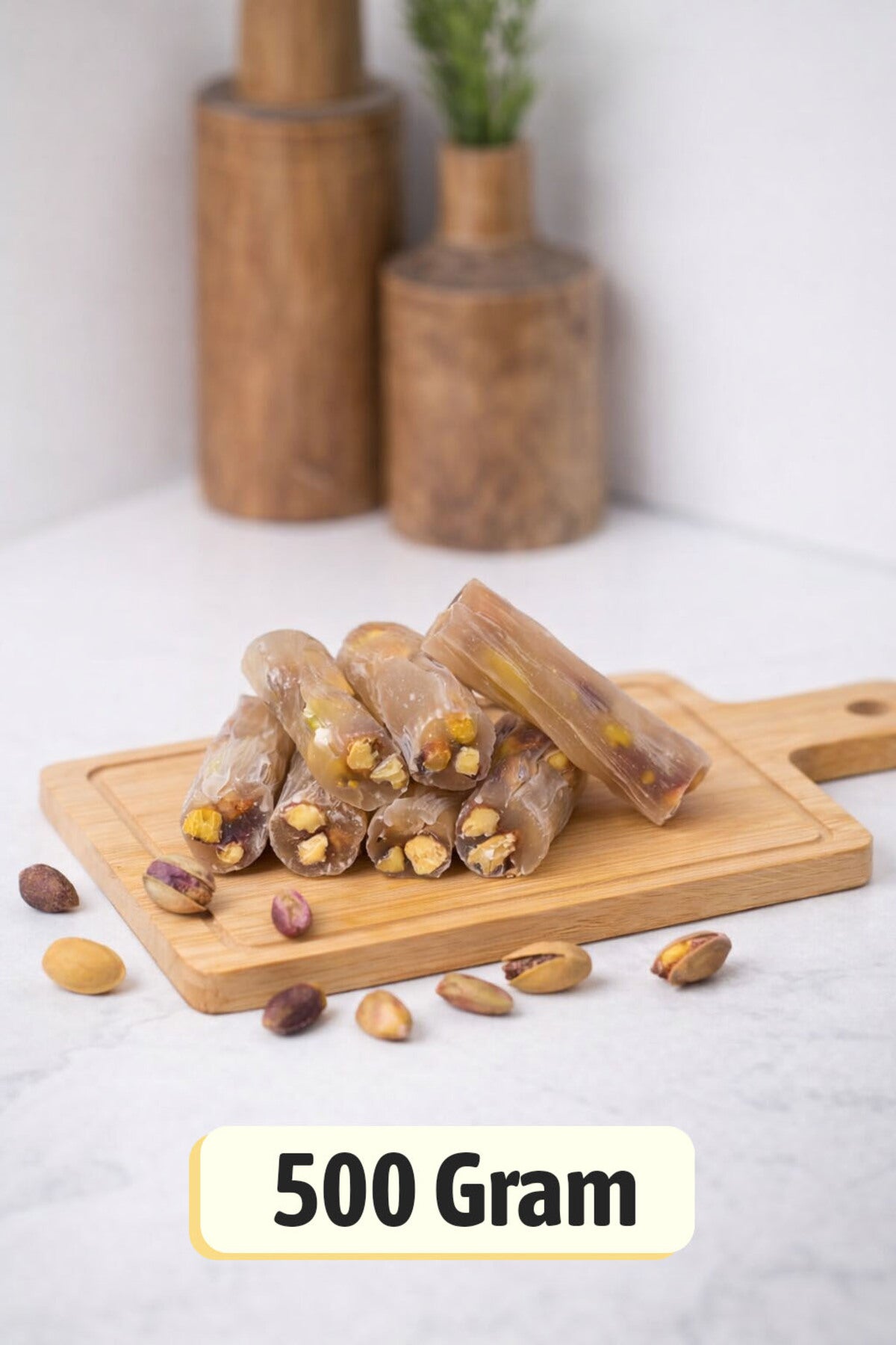 ULKU KURUYEMIS 500 g Plain Honey Pistachio fitil Turkish Delight Gift Box Sweet Snack - MALLTURK