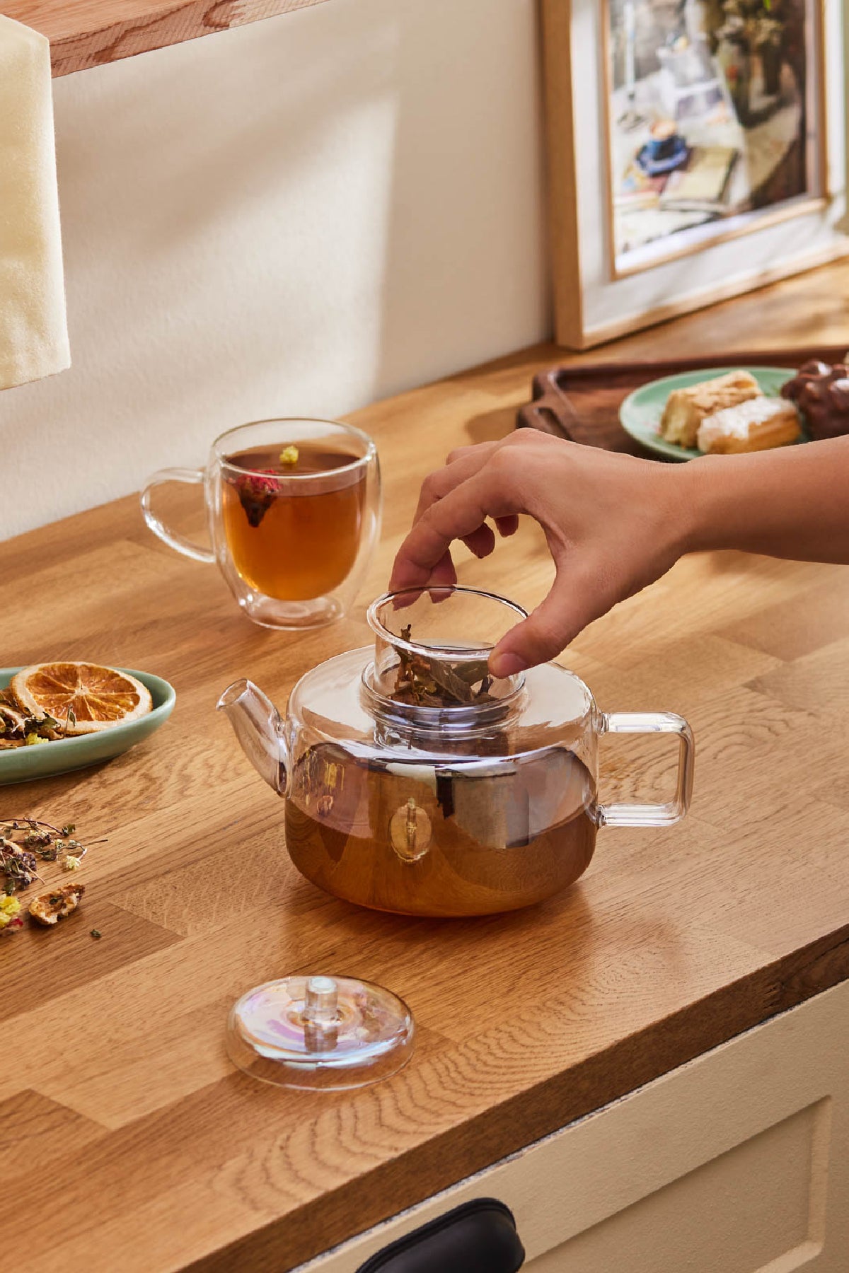 Karaca Flat Borosilicate Glass Midi Teapot Luster - MALLTURK