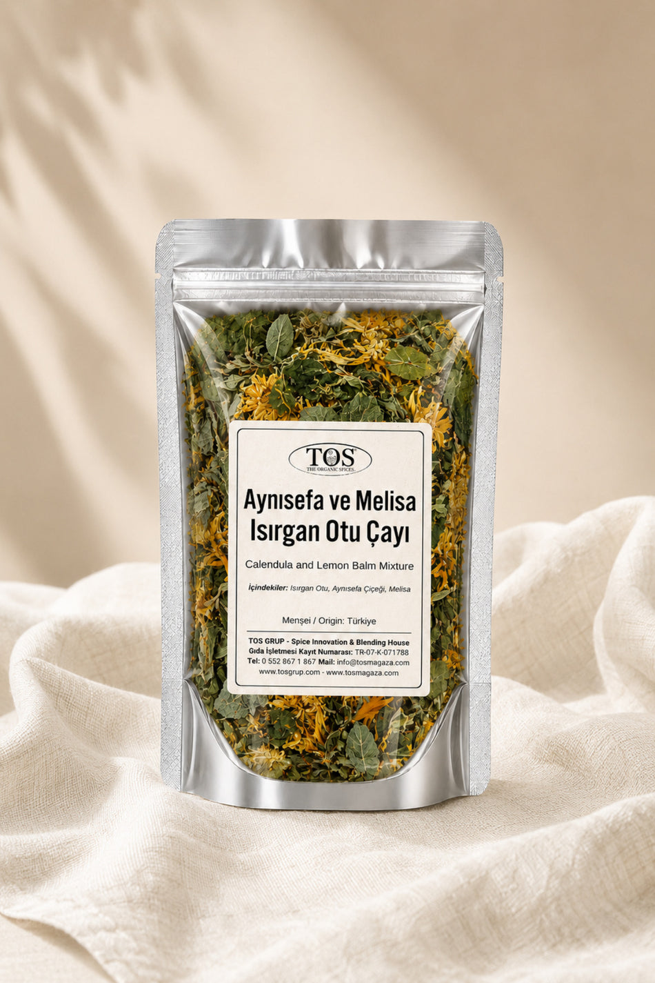 TOS The Organic Spices Calendula & Lemon Balm Nettle Tea 40 gr (1st Quality)