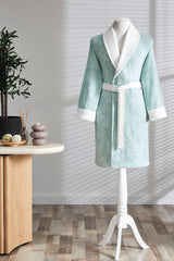 Ozdilek Finery Velvet Shawl Collar Bathrobe - MALLTURK