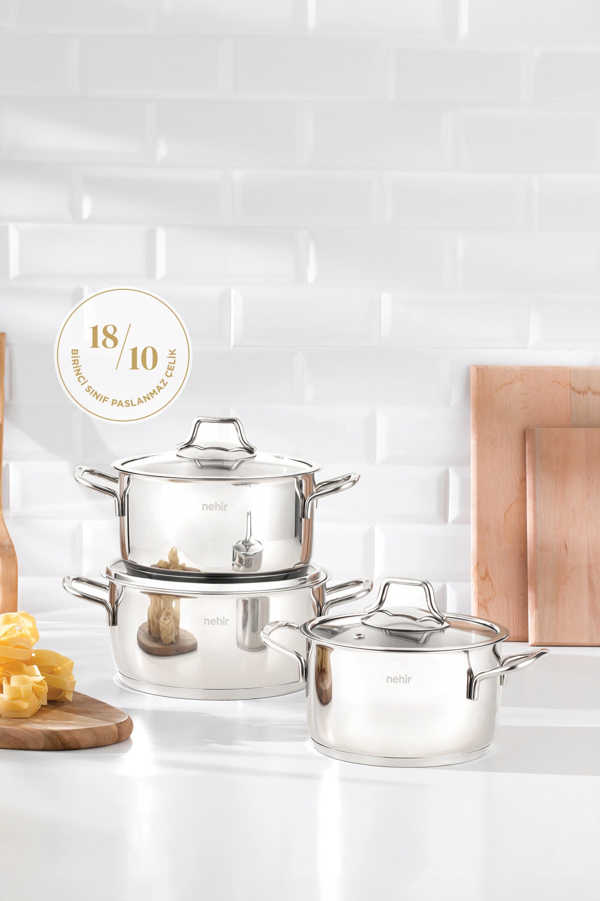 Nehir essential 80 Piece Stainless Steel ceyiz Set - MALLTURK