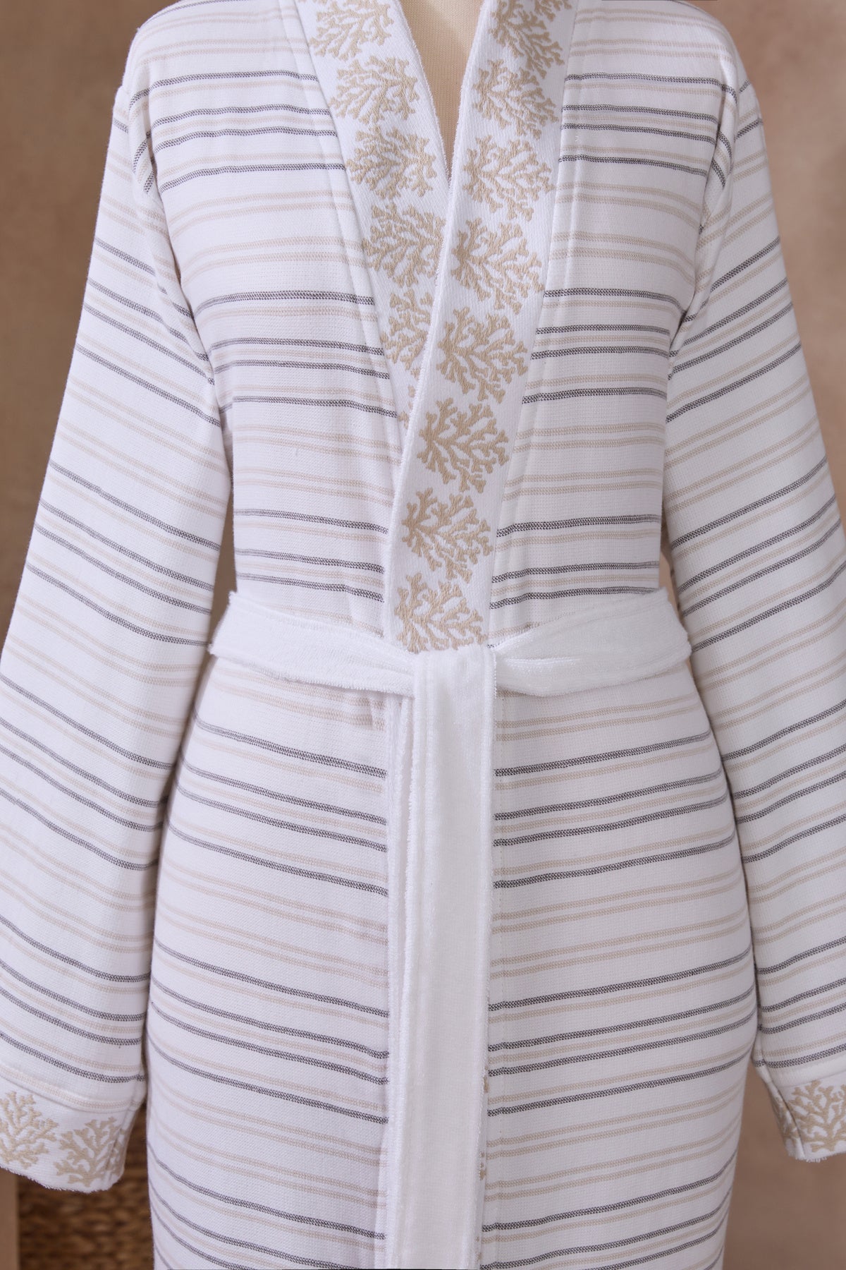 Ozdilek Sea Line Peshtemal Kimono Bathrobe - MALLTURK