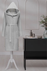 Ozdilek Grave Waffle Hooded Bathrobe - MALLTURK