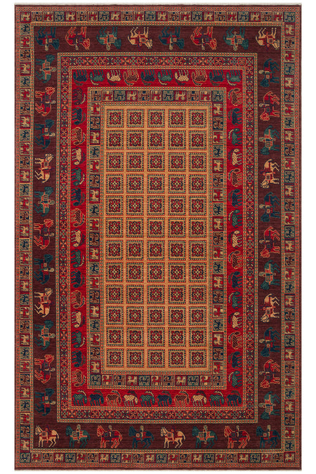 Cool Rug Mardin Brown Hand-Woven Ethnic Bordurlu Anatolian Motif Eski Zamansiz Vintage Salon Living Room Rug