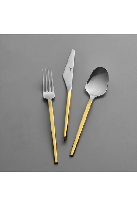 Jumbo 5100 quartz altin 12 Place Setting 84 Piece Flatware Set - MALLTURK