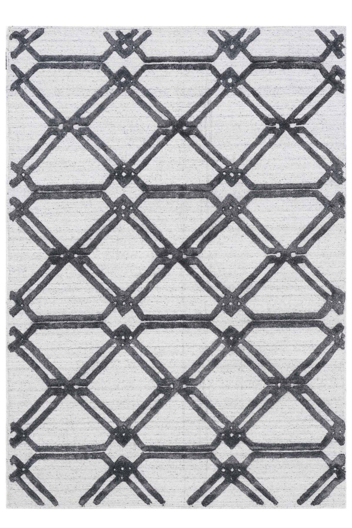 Naar Hali Adorno KC 932 Grey Modern Handwoven Bamboo Rug - MALLTURK