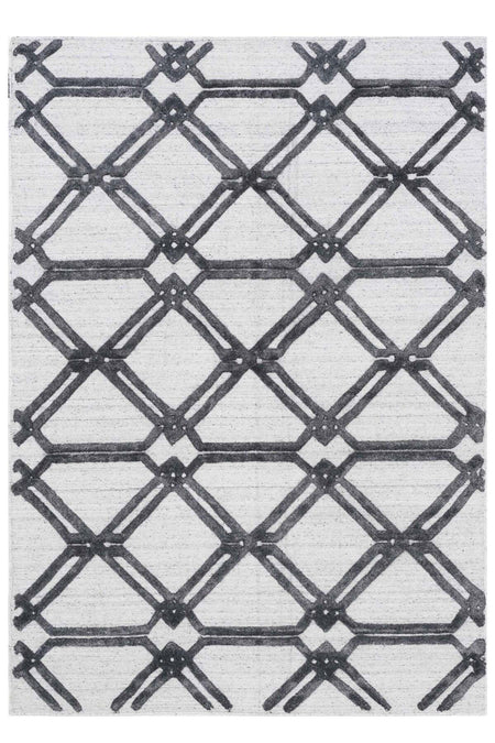 Naar Hali Adorno KC 932 Grey Modern Handwoven Bamboo Rug - MALLTURK
