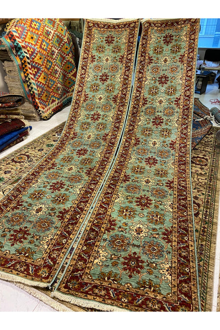 RD RAMAZAN DAG Hand Rug Art Hand-Woven Afghan Sirvan Birinci New Quality Cotton Base Wool Weave Natural Dye 3.80x85