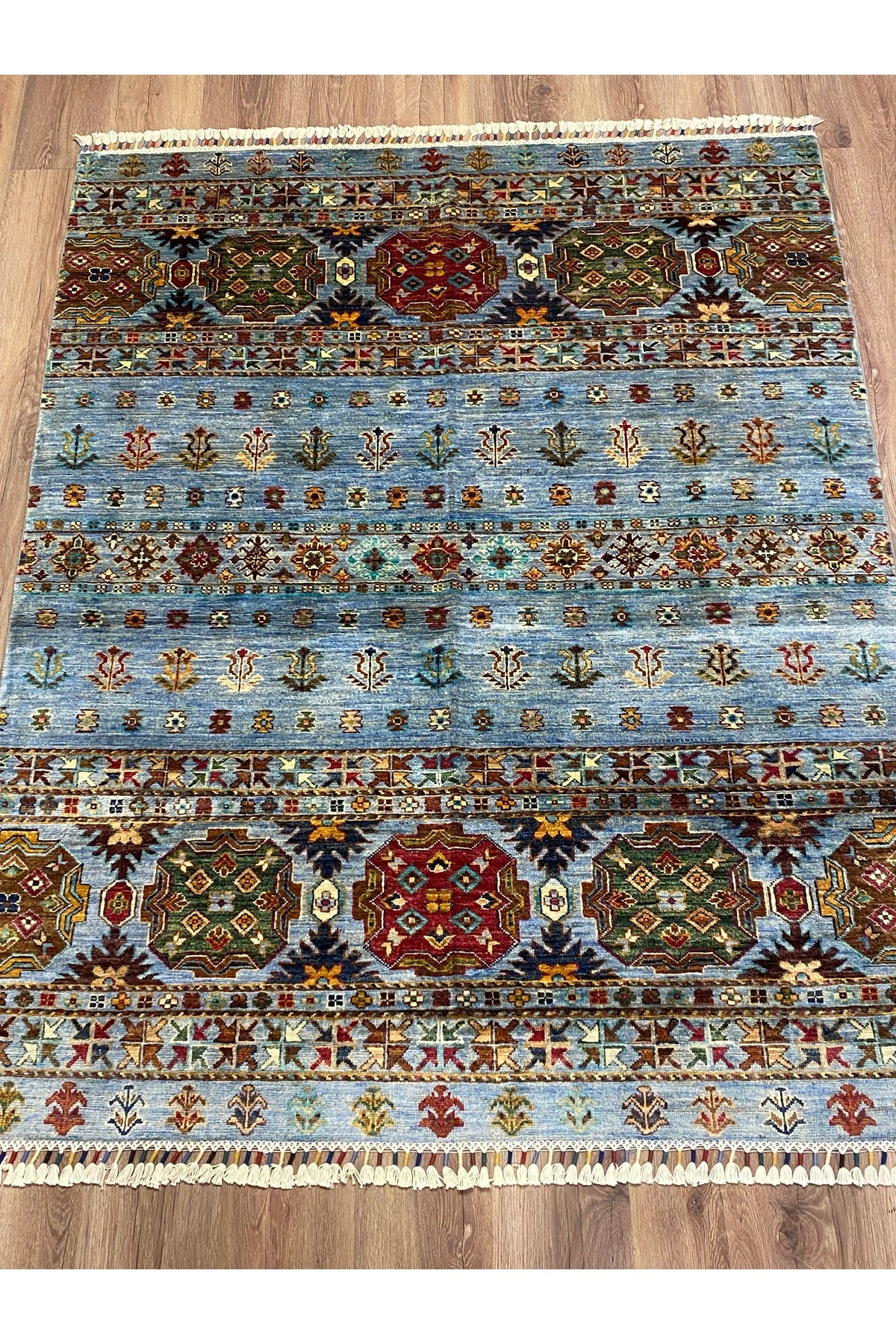 fethiyehalikilim Hand-Woven Afghan Orjin Rug %100 Wool %100 Hand-Woven Natural Decorative Rug Handcrafted Original Design