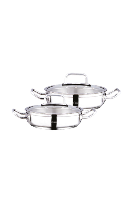 Aryildiz Elegant Glass Lid 4 Piece Saute Pan Set