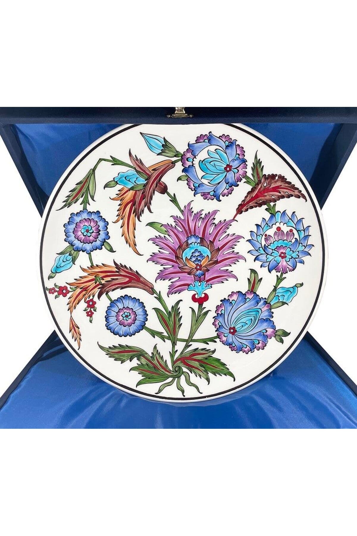 Cini Evi Damascus Style Vip Iznik Plate 30cm - MALLTURK