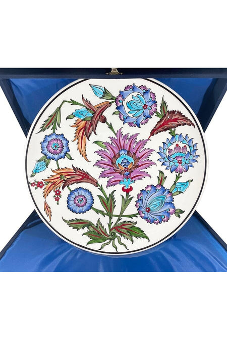 Cini Evi Damascus Style Vip Iznik Plate 30cm - MALLTURK