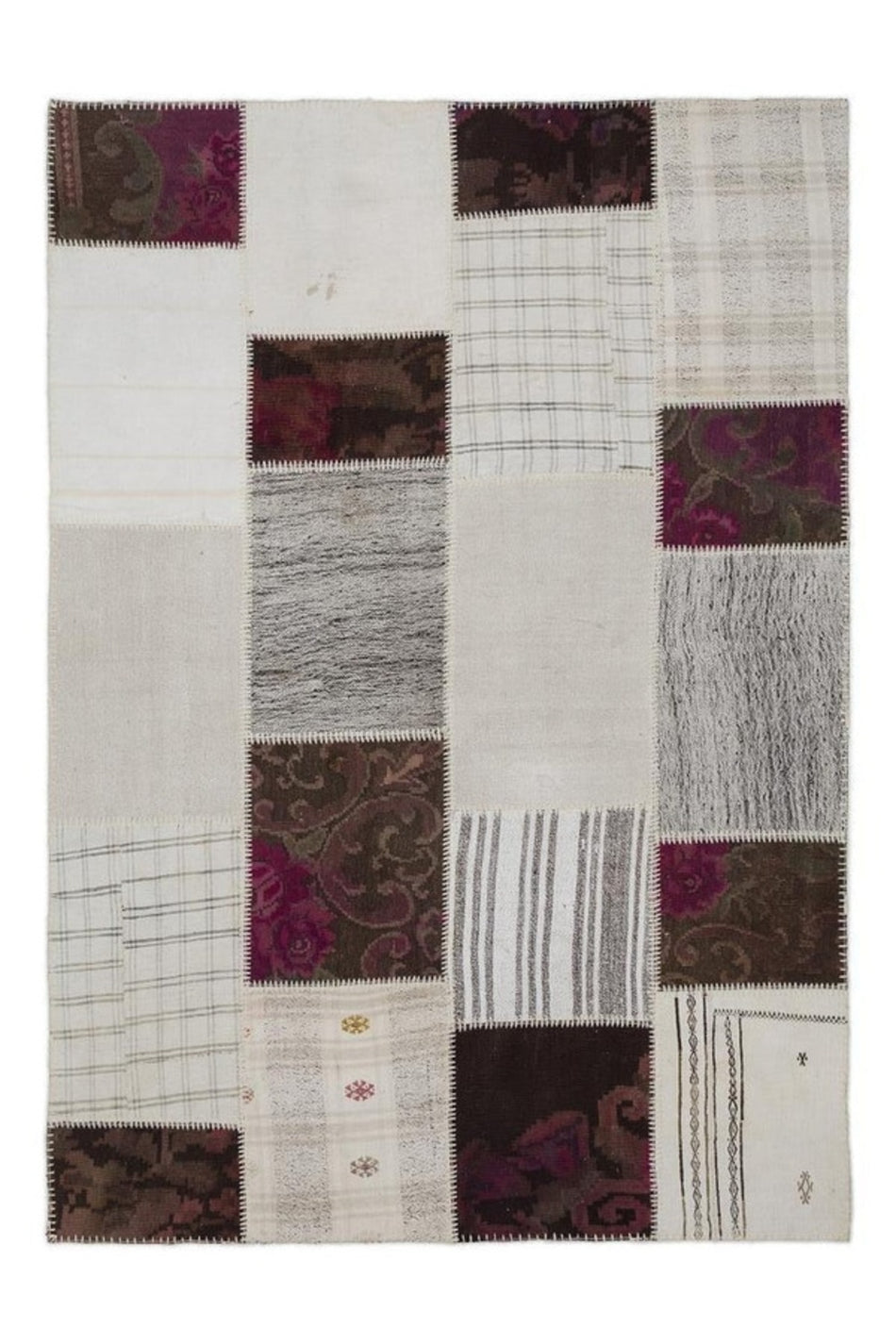 Apex Rug Patchwork Uni Karabag Natural Hand-Woven 1178 160 x 230 cm