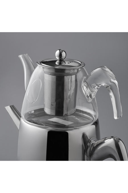 Jumbo 6500 Glass Teapot with Full Metal Handle - MALLTURK
