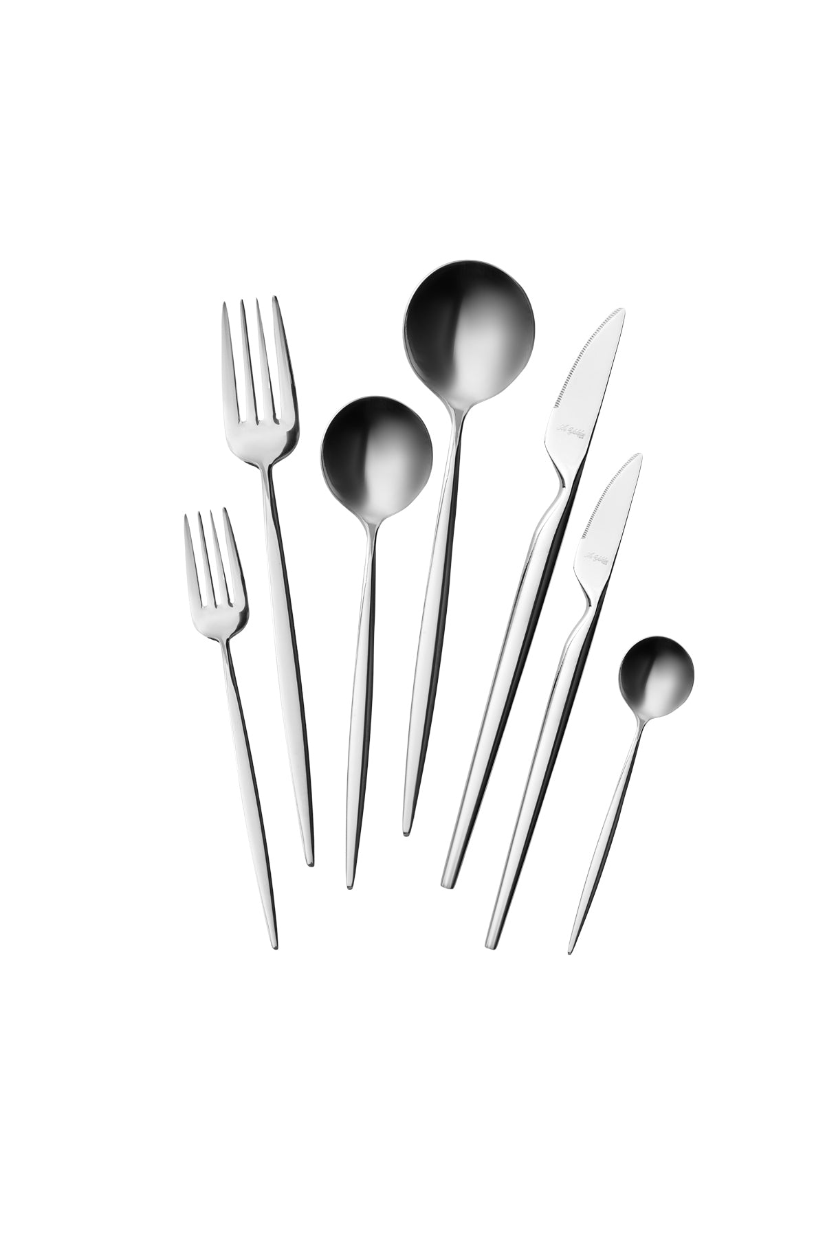 Aryildiz porto 84 Piece 12 Place Setting Flatware Set - MALLTURK