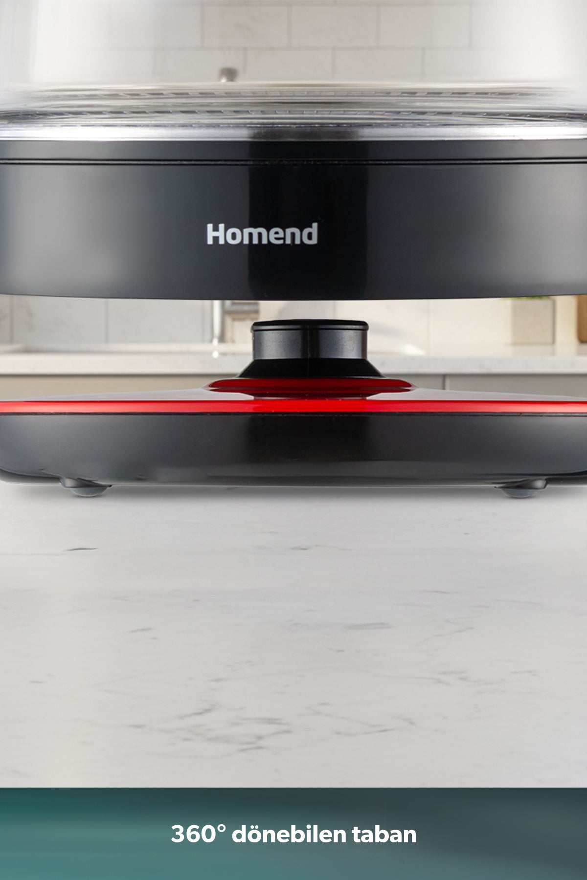 HOMEND infinity XL 1764H Glass Tea Maker Black Red - MALLTURK