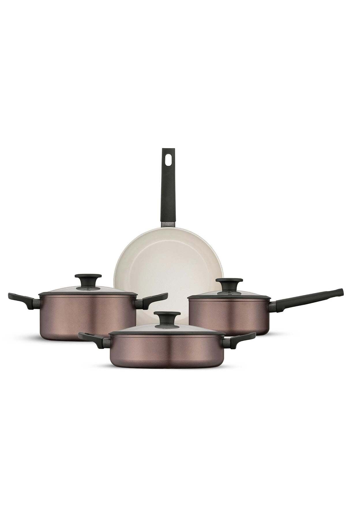 Jumbo Toledo Swiss Crystal Induction Compatible Cookware Set 7 Piece