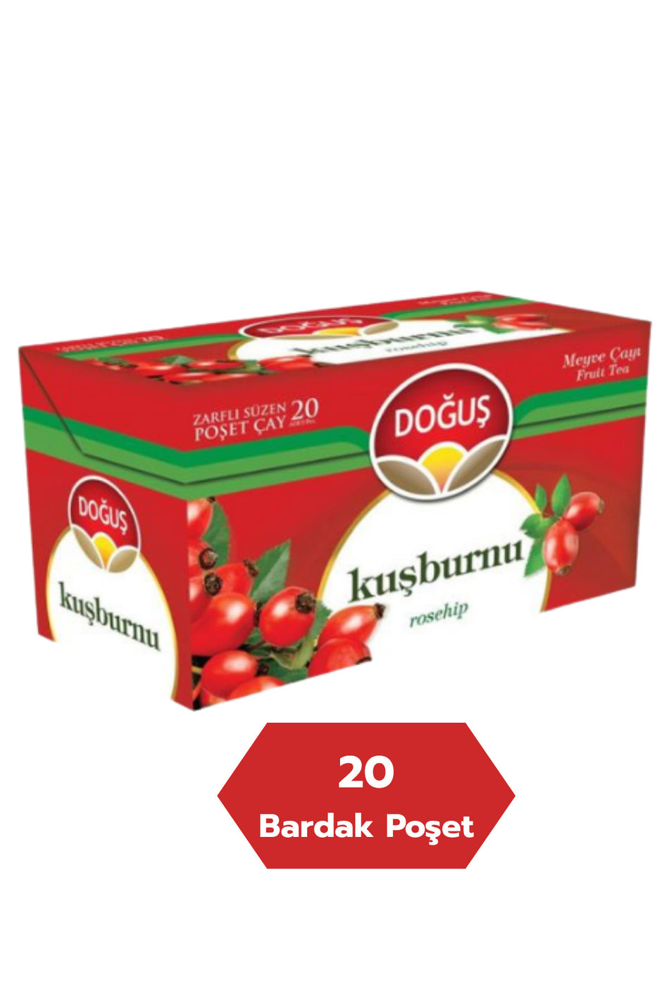 Dogus Rosehip Fruit Tea, 20-pack