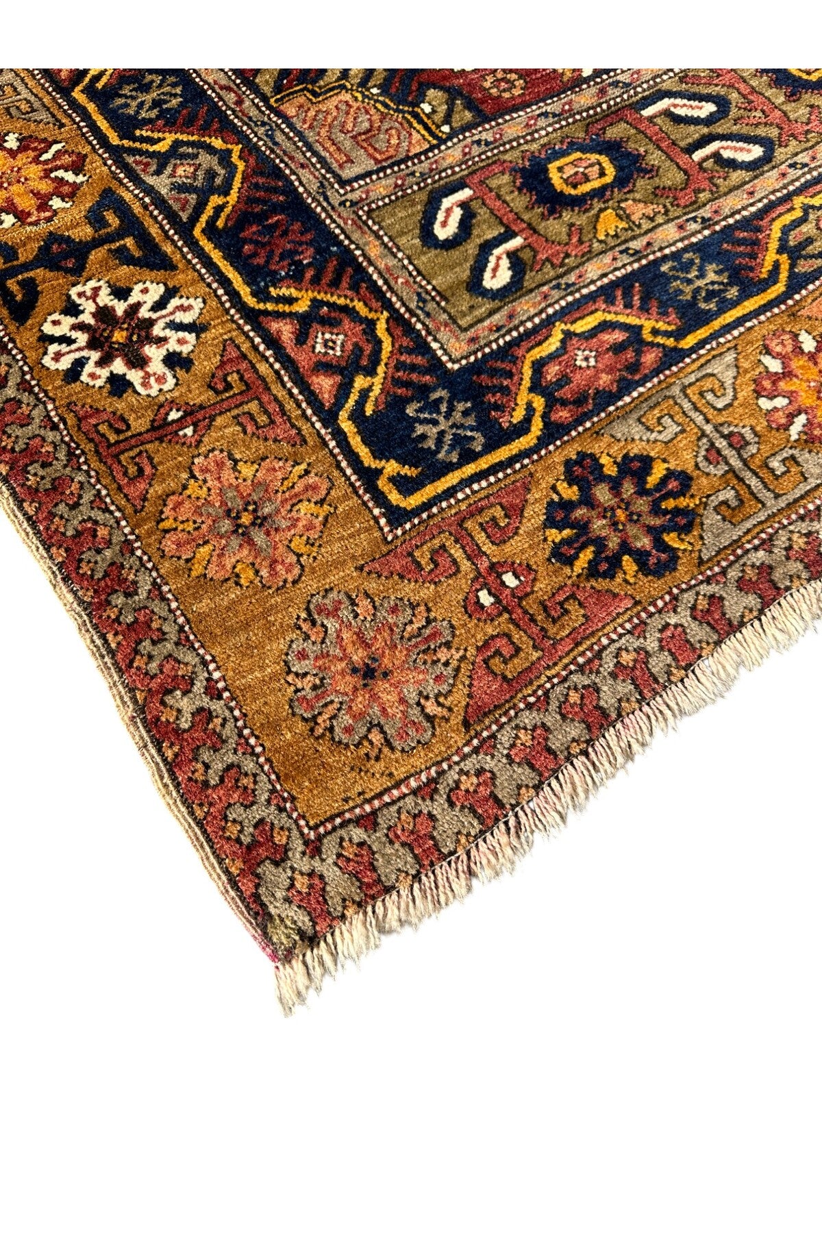 BURAK Rug Hand-Woven Antique 140 Yasinda ZILE Rug 130x230 Natural Dye Basyapit Rug - MALLTURK