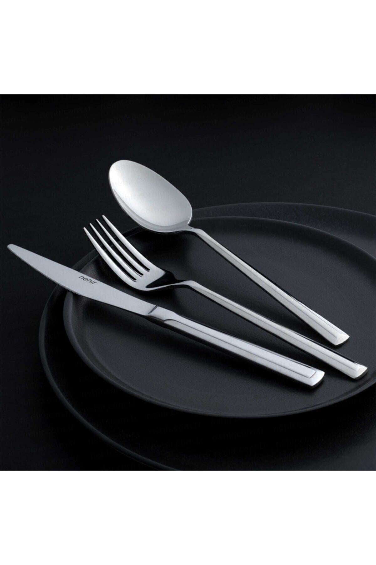 Nehir milano Plain 36 Piece Flatware Set - MALLTURK