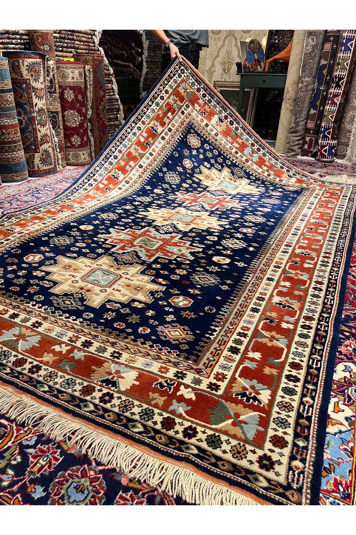 RD RAMAZAN DAG Hand Rug Art Hand-Woven Antik Izmir Yoruk Rug 290x183 - MALLTURK