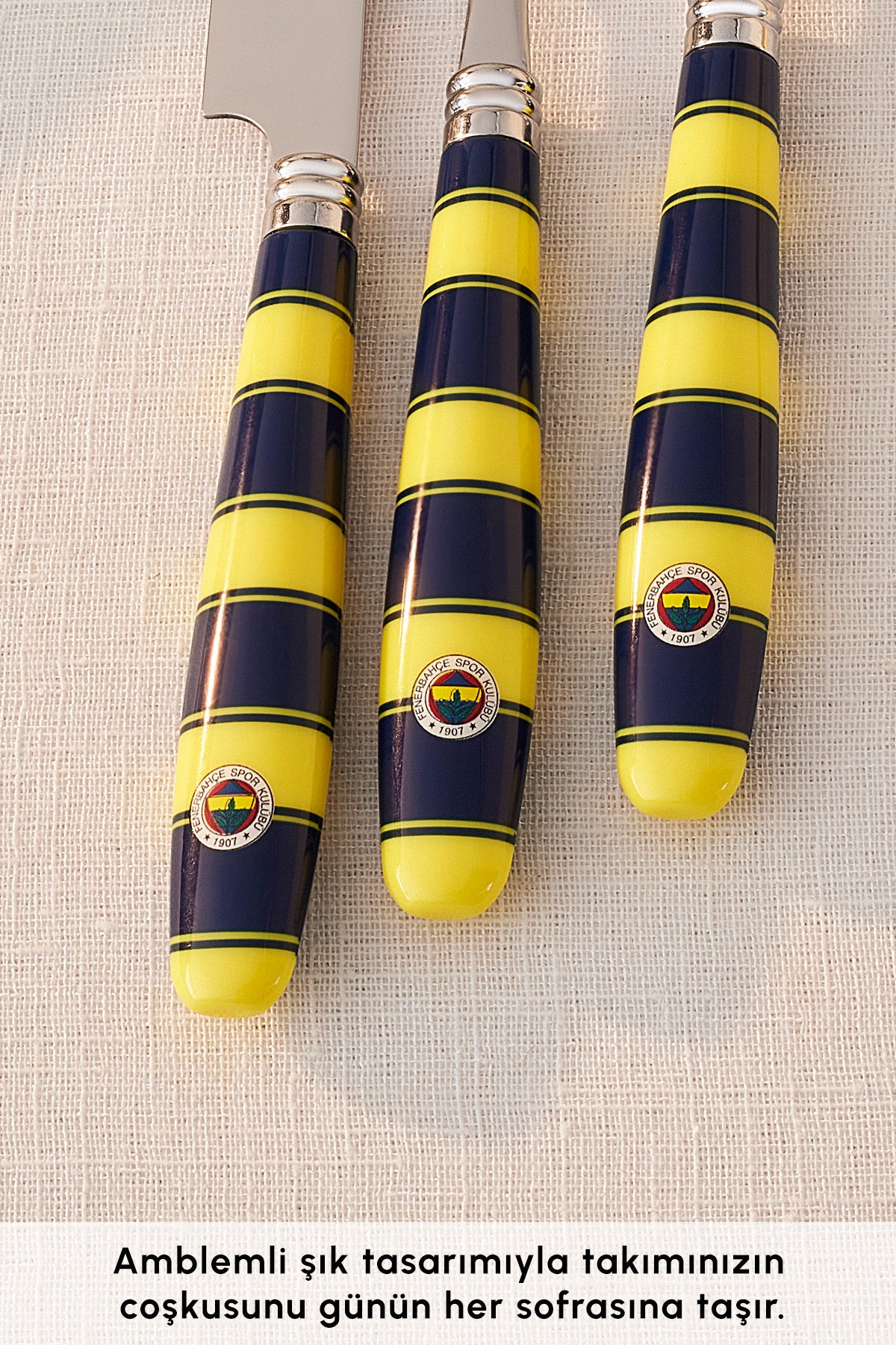 Karaca x fenerbahce lisansli 18 Piece 6 Place Setting Flatware Set - MALLTURK