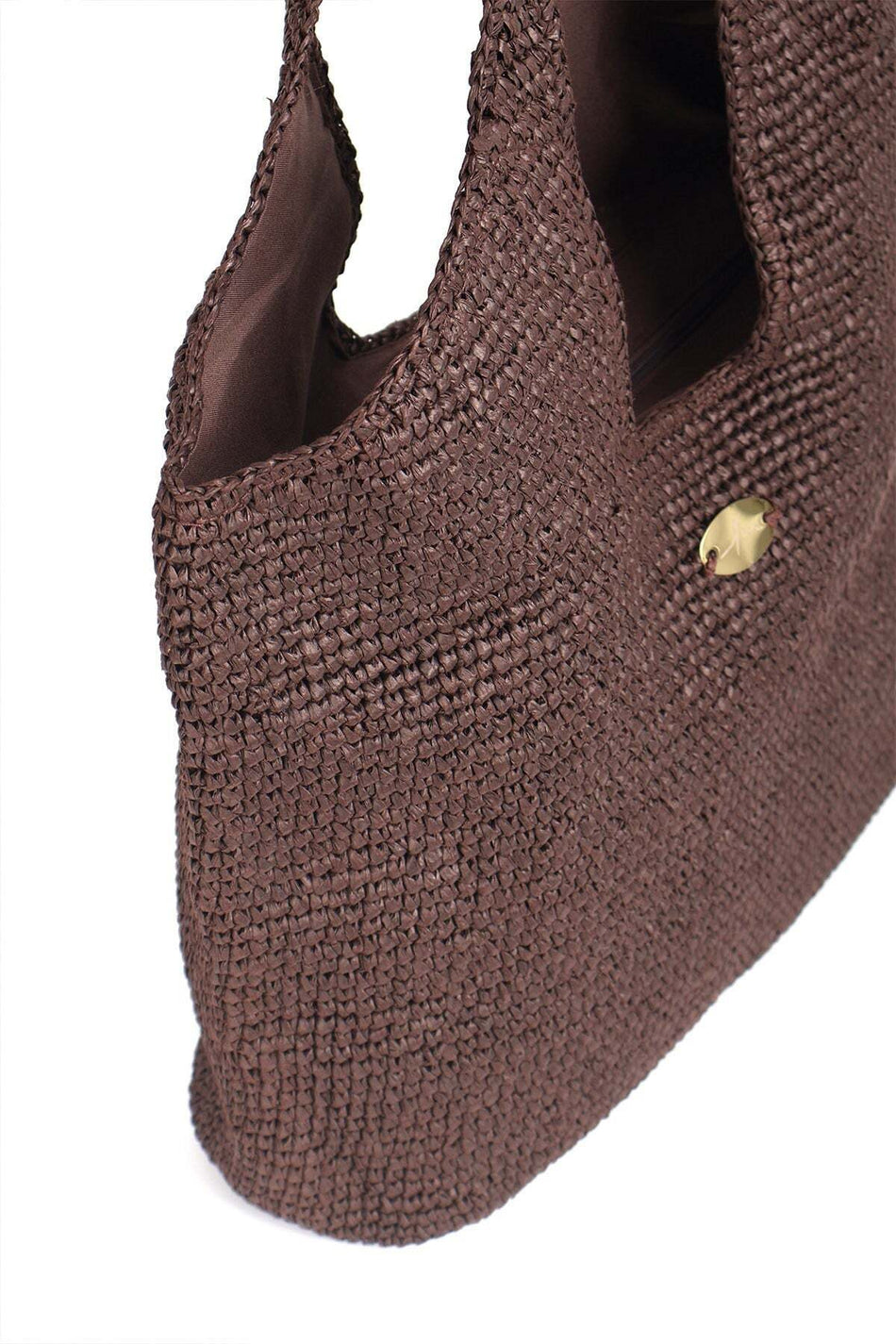 Hashema Brown Woven Straw Beach Bag 1183
