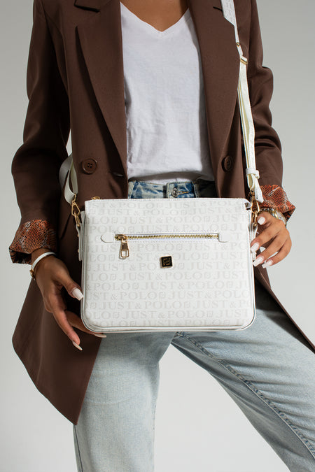 Just Polo Women's Shoulder Bag Color White - MALLTURK